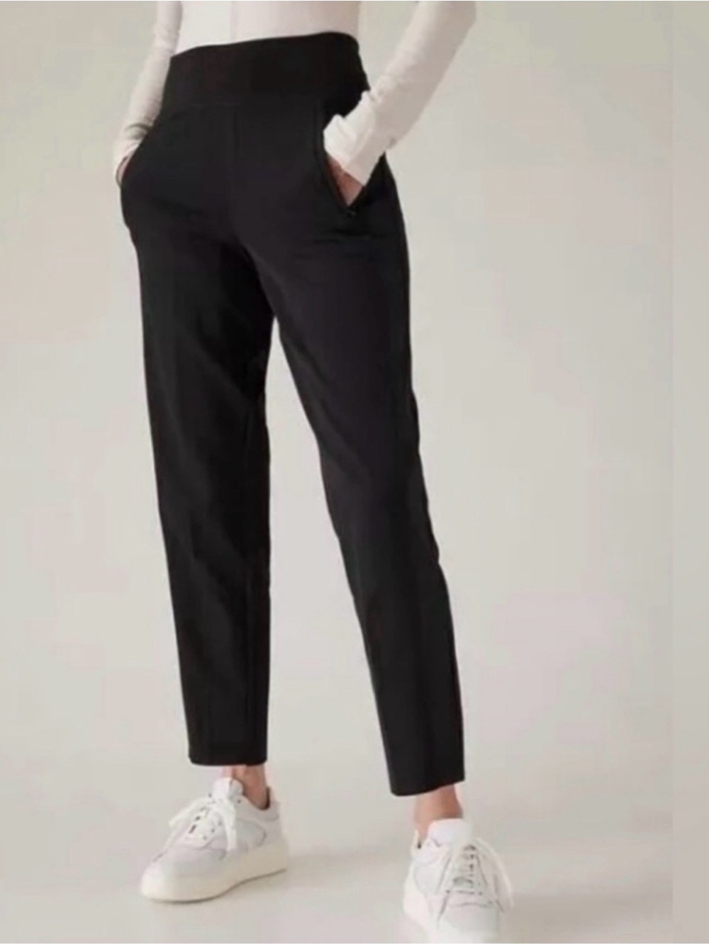 Athleta Endless High Rise Pant Black Size 16 Stretch Travel Work